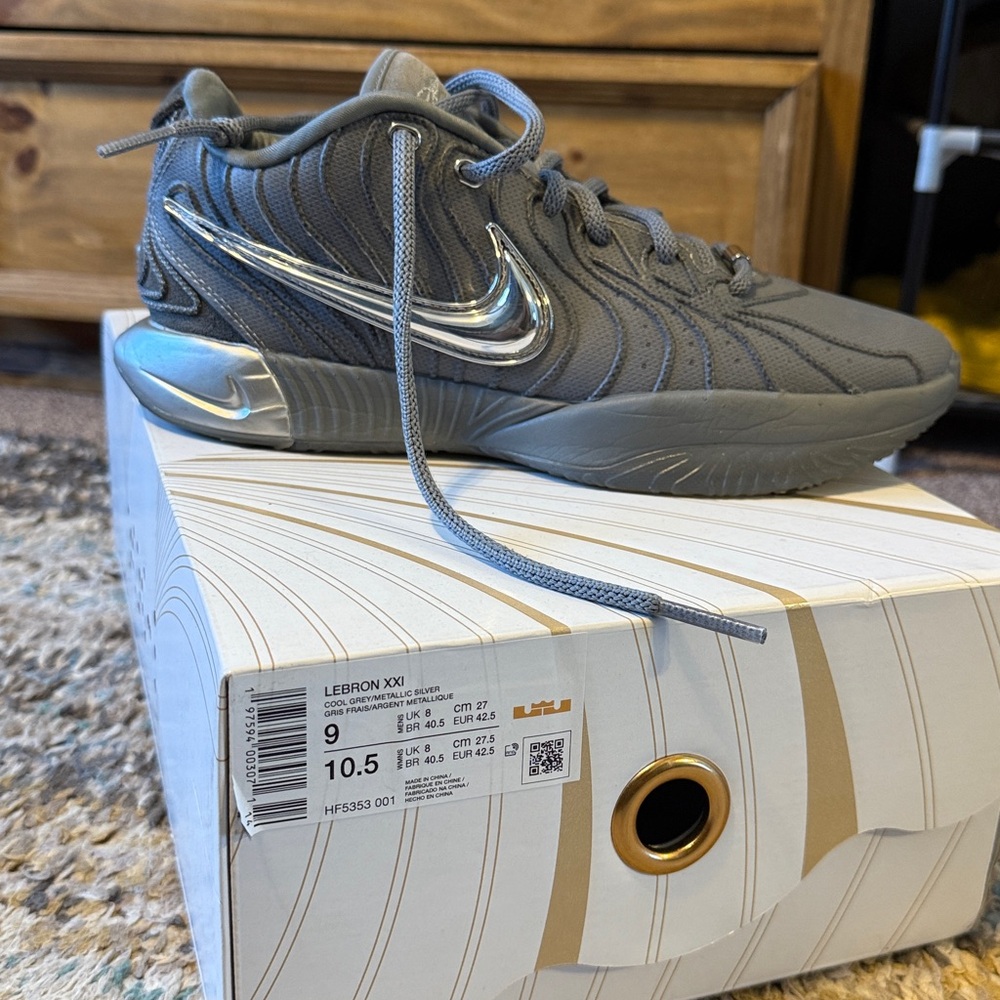 NIKE LEBRON XXI HF5353 001 COOL GREY METALLIC SILVER MEN SHOES